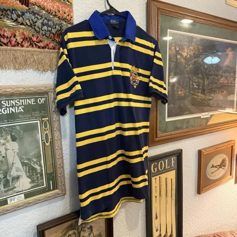 Vintage Polo Ralph Lauren Rugby Designer Shirt Size‎ Boys XL Men’s Small